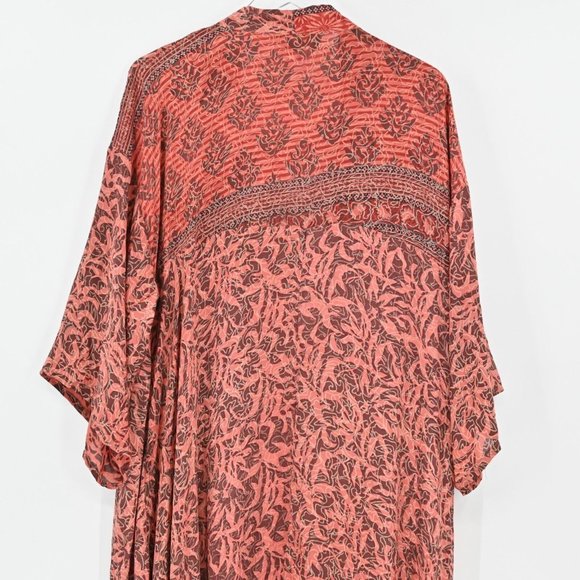 SISSEL EDELBO Anthropologie Floral Maxi Duster Kimono Cardigan Womens Size M/L - Picture 6 of 9